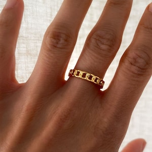 Chain Shaped Ring - Super Dainty Link Chain Ring - Minimalist - Personalized Gifts - Gift for her - Gifts for him - Gifts