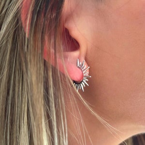 Spiked Hoop Ohrringe - Spike Hoops - Offene Hoop Ohrringe - Personalisierte Geschenke - Minimalistisch - Schmuck - Geschenke für sie - Geschenke für ihn - Geschenke