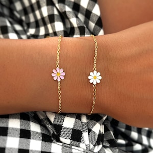 Blumenförmiges Armband - Blumenarmband - Zartes Armband - Minimalistisch - Personalisierte Geschenke - Geschenke für Sie - Geschenke