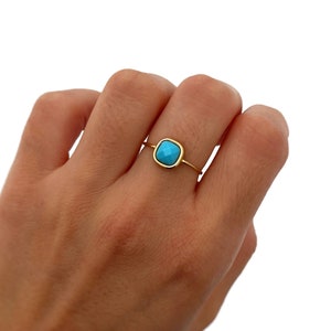 Ring with turquoise stone - Protection amulet - Handmade Jewelry - Minimalist-Personalized Gifts - Gift for her - Gifts for him - Gifts