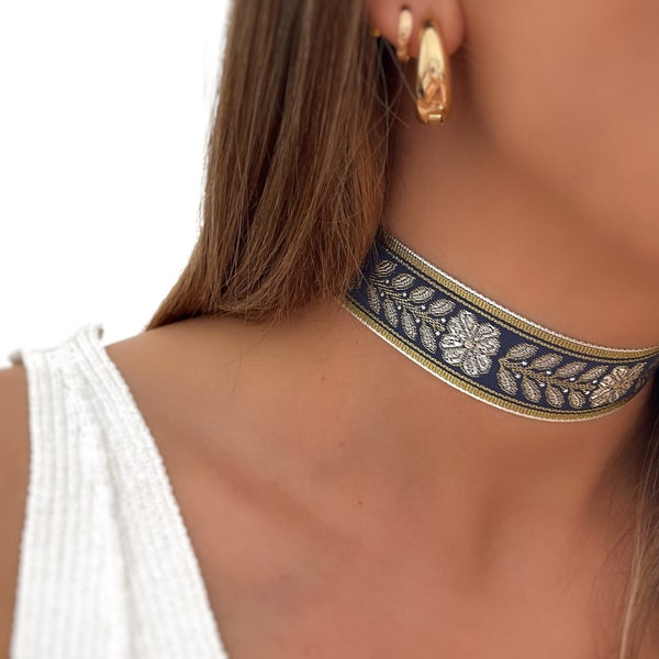 Fabric Choker - Bohemian Choker - Aztec Choker Necklace - Hippie Choker - Minimalist - Personalized Gifts - Gifts - Gifts for her