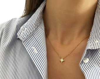 Star Shaped Necklace - Everyday Necklace - Boho Necklace - Necklace With Zircon - Minimalist - Personalized Gifts -