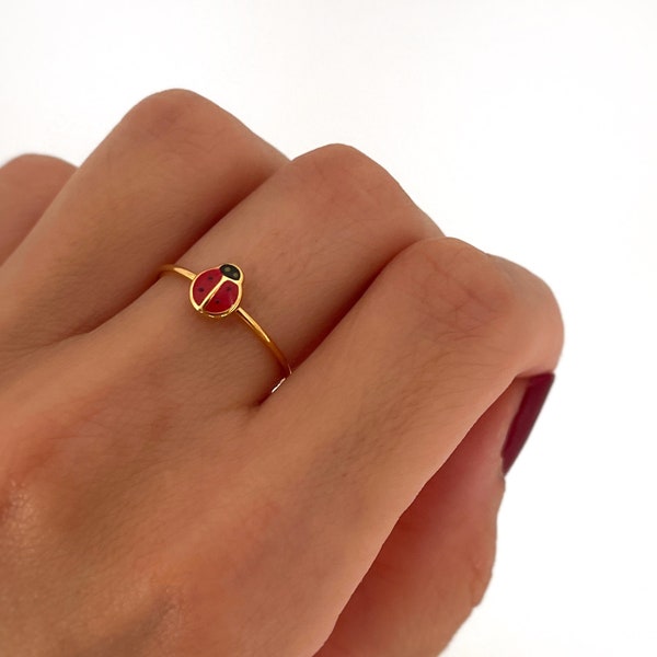 Tierring – Käferring – Ring in Tierform – Zehenschmuck – Stapelring – zarter Ring – personalisierte Geschenke – minimalistisch – Geschenke
