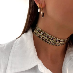 Fabric Choker - Bohemian Choker - Aztec Choker Necklace - Hippie Choker - Handmade Jewelry - Personalized Gifts - Gifts - Gift for her
