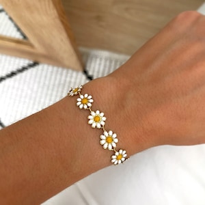 Flower Shaped Bracelet Flower Bracelet Dainty Bracelet Handmade Jewelry Personalized Gifts Gift for her Gifts image 1