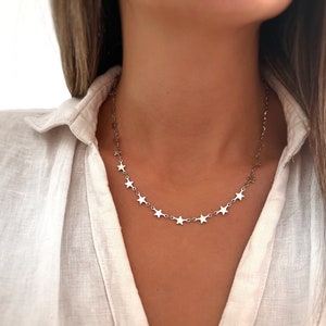collar de oro con estrellas - collar delicado - Minimalist - Handmade Jewelry - Personalized Gifts - Gift for her - Gifts for him - Gifts