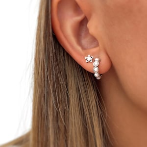 Hoop Earrings with pearls - Everyday Hoops - Small Hoops - Handmade Jewelry - Personalized Gifts - Gift for her - Gifts