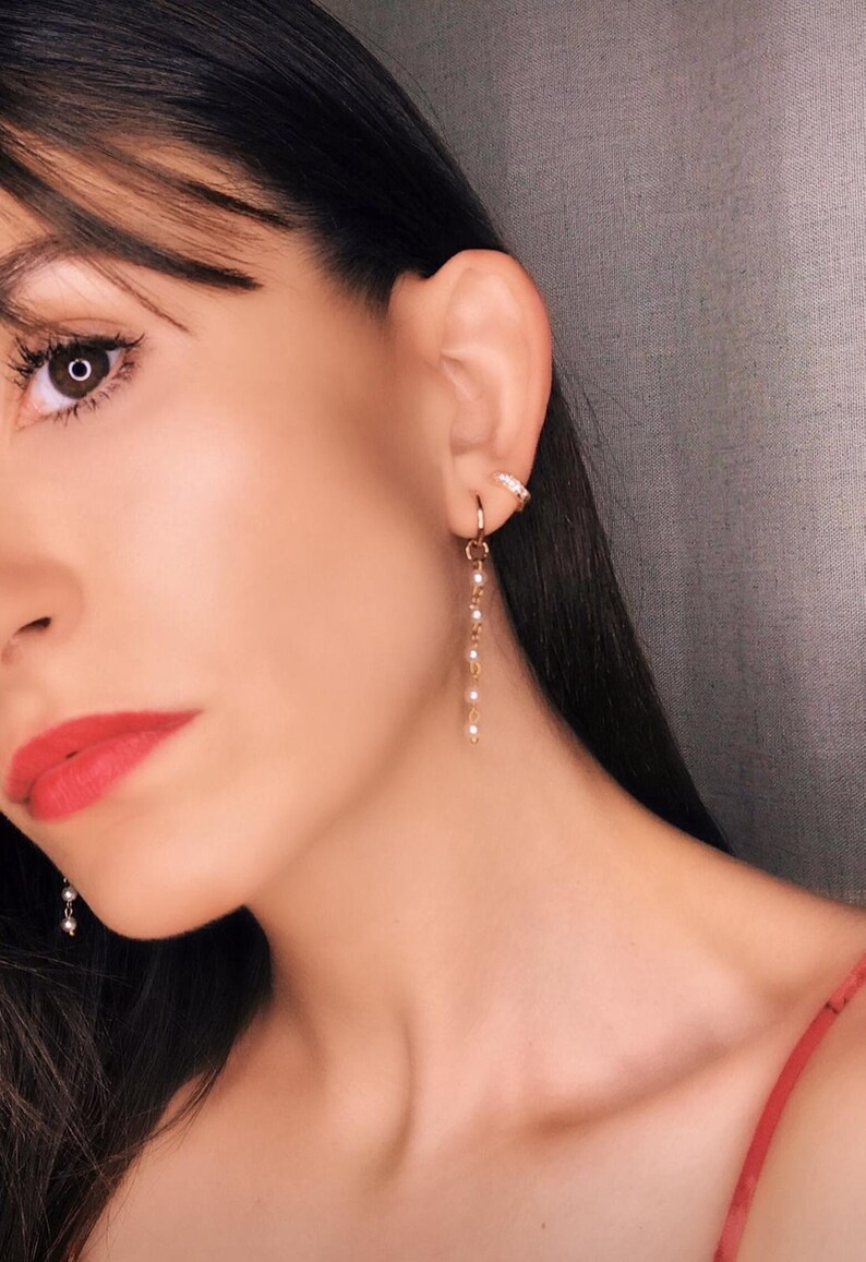 Pearl earrings,pearl jewelry,pearl hoop earrings,Silver pearl,Pearl hoops earrings,natural real pearl earrings,minimalist earrings