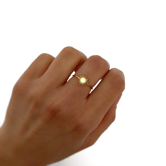Sun Shaped Ring - Spike Ring - Statement Rings - Adjustable Ring - Minimalist - Handmade Jewelry - Personalized Gifts - Gift for her - Gifts