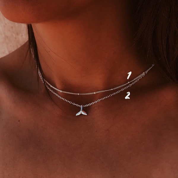 Collar de cola de ballena - Colgante de cola de ballena pequeña - Handmade Jewelry - Personalized Gifts - Gifts for her - Gifts
