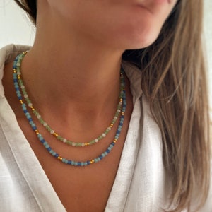 Collier boule multicolore collier perlé collier délicat Minimaliste Cadeaux personnalisés Bijoux faits à la main Cadeau pour elle-Cadeaux image 3