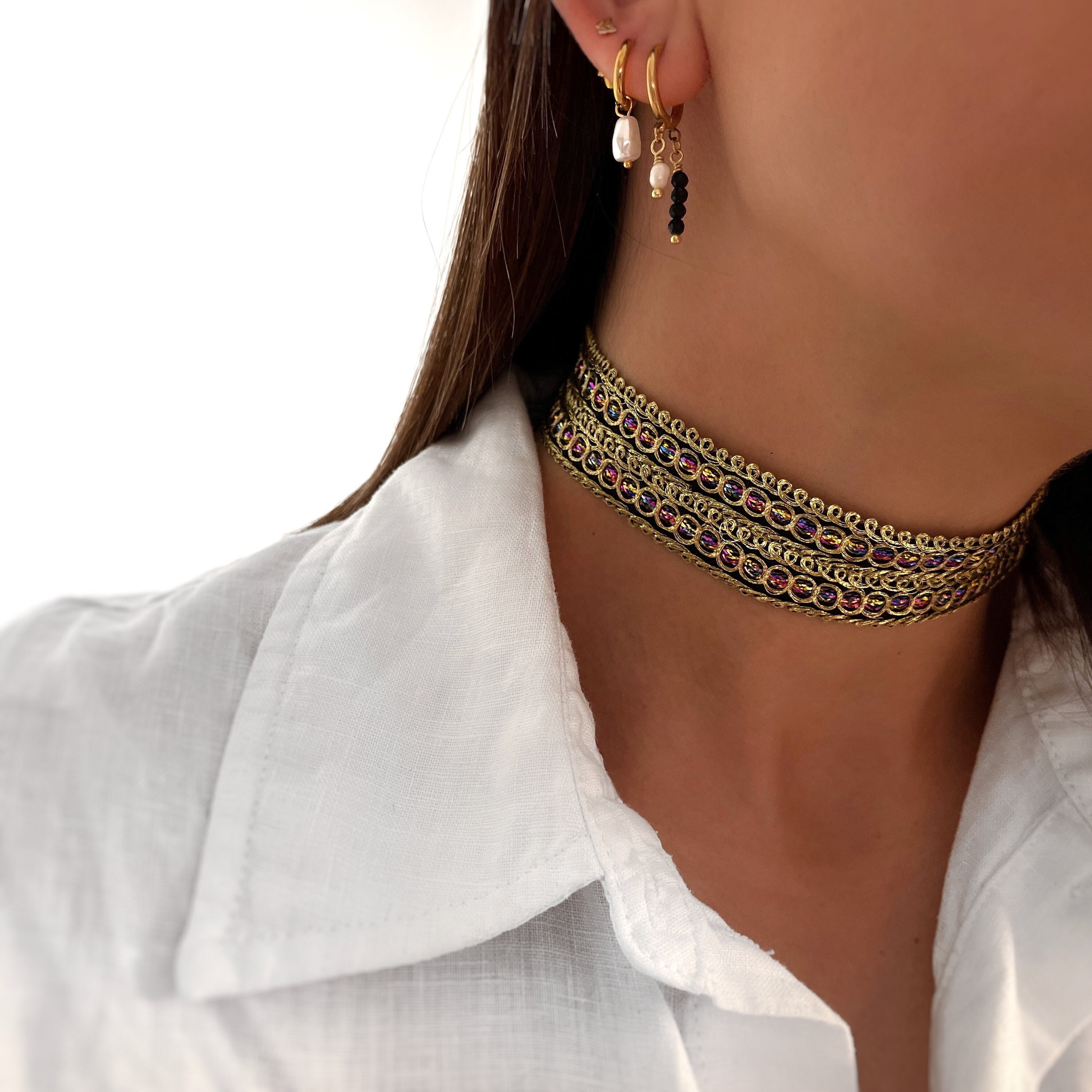 Diy Choker How To Make Choker At Home Pearl Necklace Jewellery