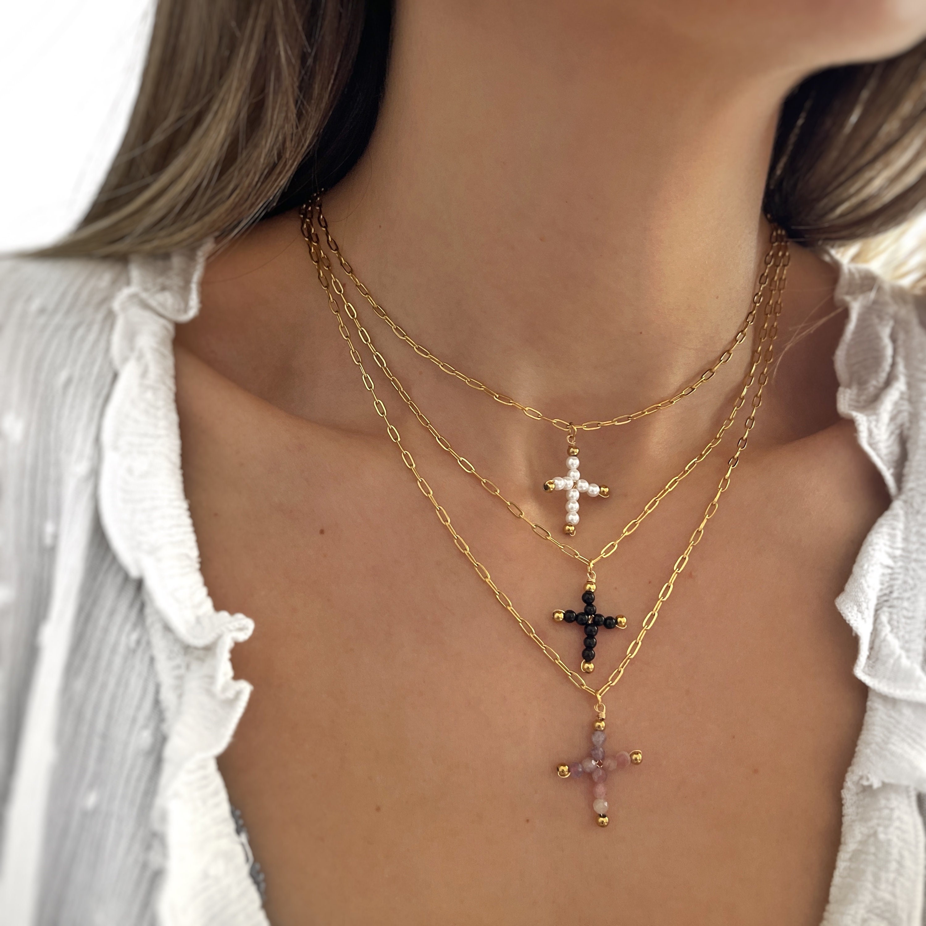 Dainty Gold Cross Necklace