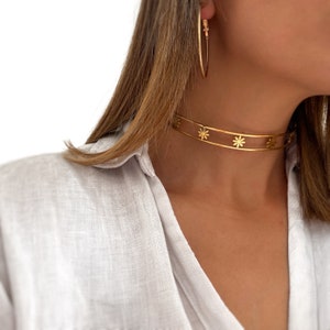 Blumenkette, Kleine Blumenkette, Zarte Blumenkette, Geschenke für sie, Kleine Blumenkette, Minimalistisch, Geschenke für sie, Geschenke