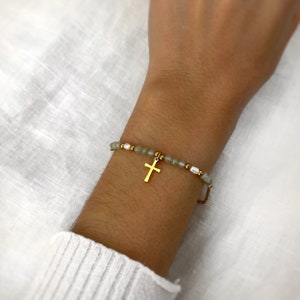 Cross Bracelet Small Sideways Cross Bracelet Gold Cross Bracelet Handmade Jewelry Minimalist Personalized Gifts Gifts image 4