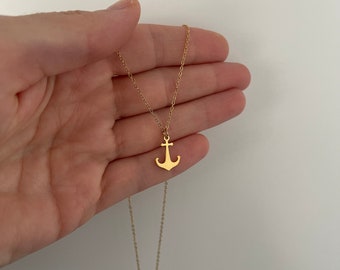 Ship Anchor Pendant Necklace - Dainty Anchor Necklace - Handmade Jewelry - Jewelry - Personalized Gifts - Gift for her - Gifts