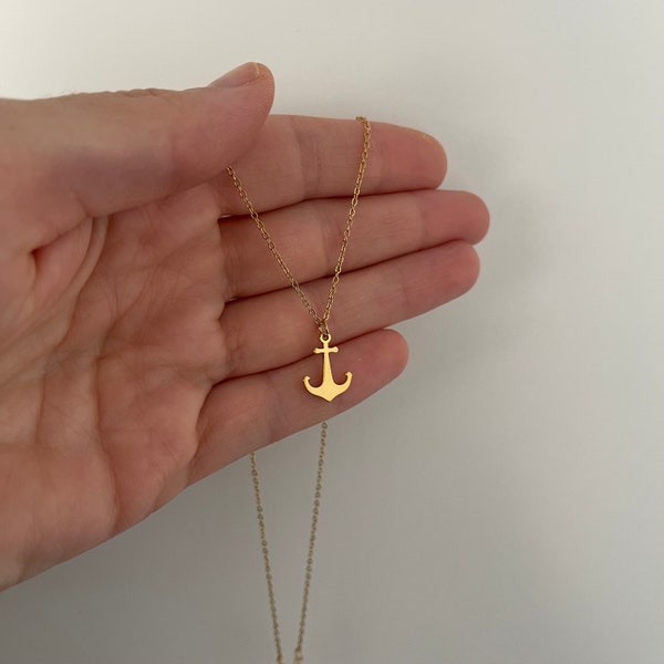 Collier pendentif ancre de navire - Collier d’ancre délicat - Bijoux faits à la main - Bijoux - Cadeaux personnalisés - Cadeau pour elle - Cadeaux