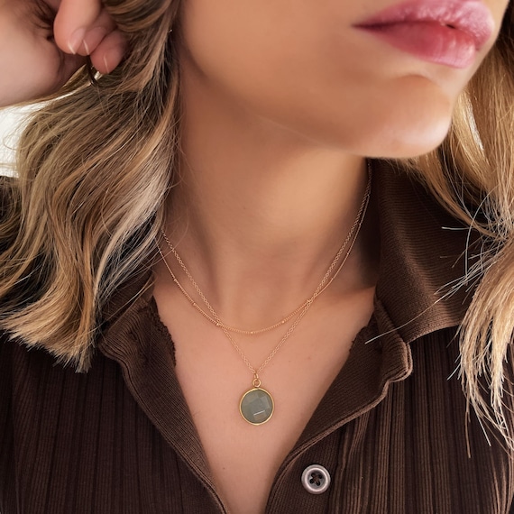 Collier Long Vintage Avec Pierres Fines - Cuivre Et Pépites - Occasion