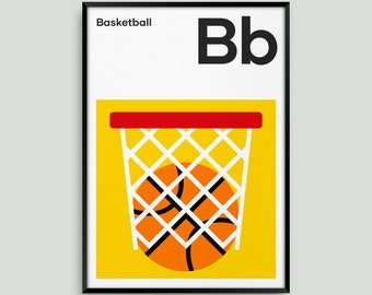 Dunk de basket-ball, impressions et posters, oeuvres d'art graphiques et audacieuses, 3 tailles, excellents cadeaux pour les fans de basket-ball