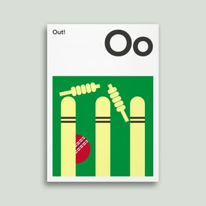 Cricket Out! Prints and Posters, Great Gifts for Cricket Fans, Wall Art Prints, 3 Sizes
