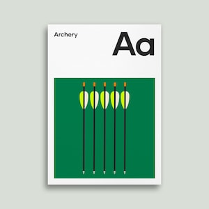 Archery Prints and Posters, Great Gifts for Archery Fans, Wall Art Prints, 3 Sizes