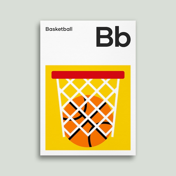 Basketball Posters and Prints, Sports Gifts, Wall Art