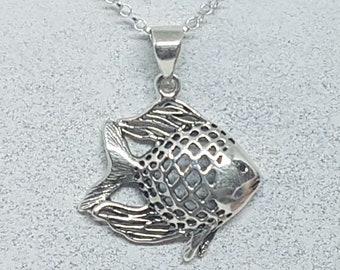 Sterling Silver Angel Fish Necklace