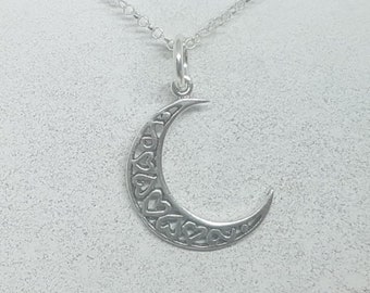 Sterling Silver Moon Necklace