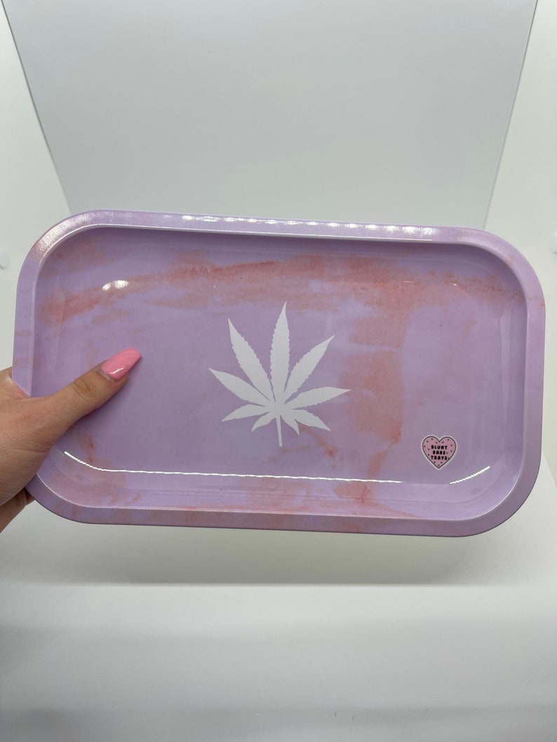Marble Weed Leaf Rolling Tray // Cute Rolling Trays // Weed Tray // 420 Gift // Girly Smoking Accessories 