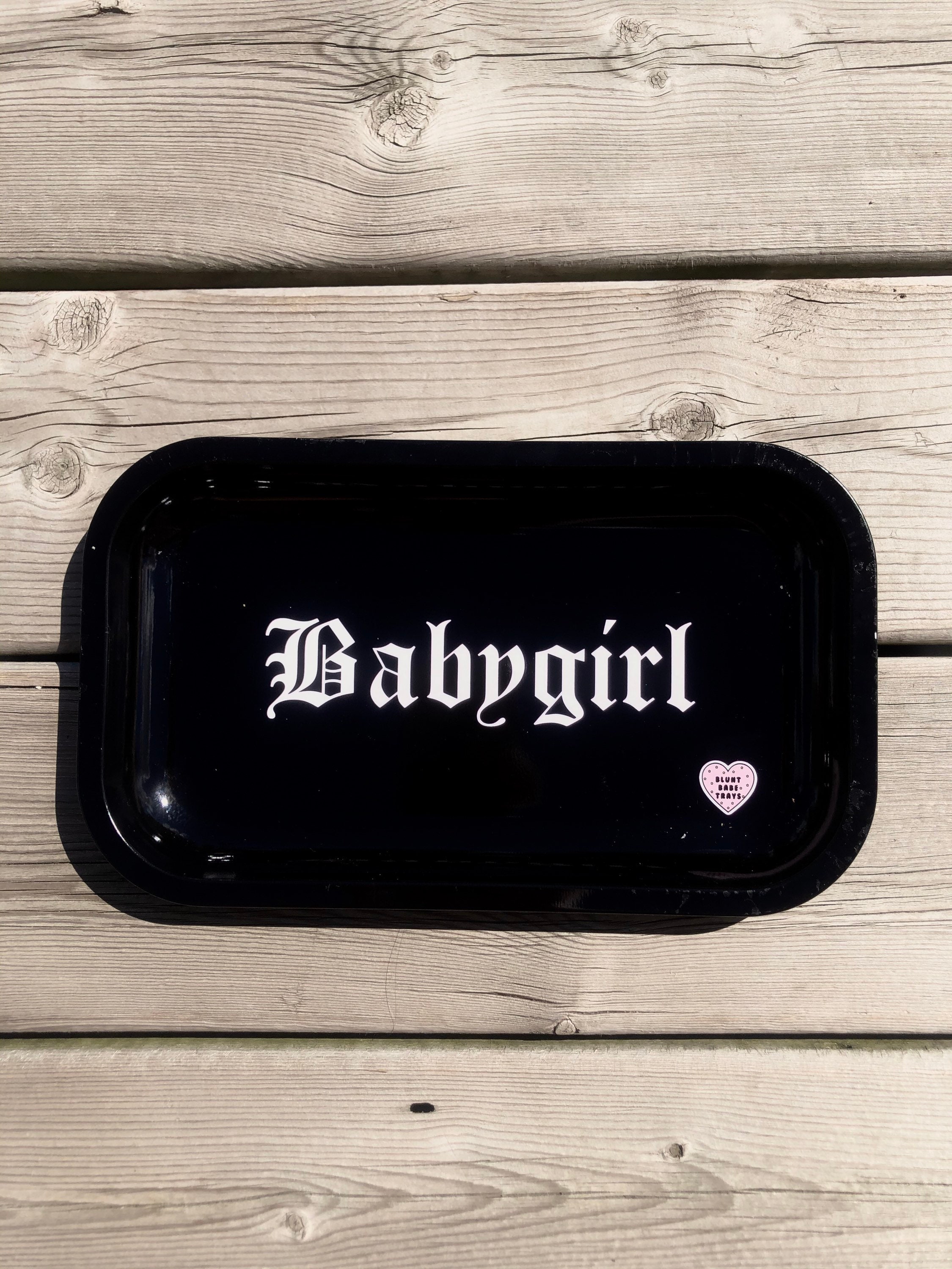 BabyGirl Rolling Tray // Cute Rolling Trays // Weed Trays // Etsy