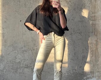 Vintage Roberto Cavalli 2000s cream paisley print jeans