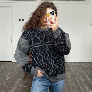 Vintage wool sweatshirt in grey