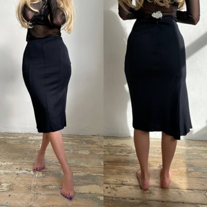 Vintage ARMANI bodycon long skirt in black