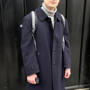 Vintage WERTHER pure new wool coat in blue - Etsy 日本