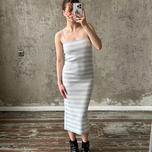 Striped tank maxi dress on sale