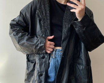 ジャケット・アウター 80s vintage real leather car coat Vintage 80'S GEORGE RICHARD Leather Car Coat Men's L | eBay
