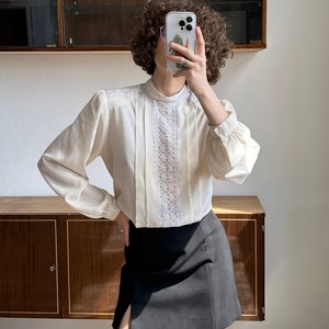 Cream Chiffon Blouse Etsy