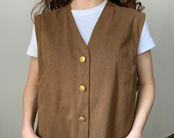 Vintage beige oversized Weste