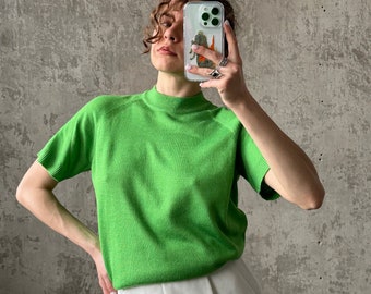 Vintage y2k short sleeve top in green