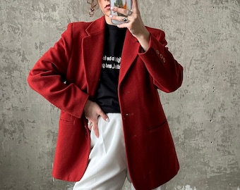 Vintage weicher Blazer in Rot