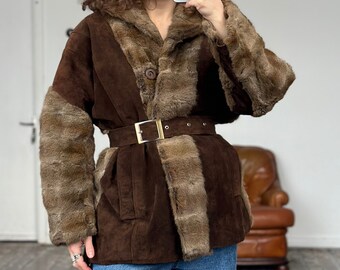 Suede Jacket Rare Rabbit Leather Jackets Vintage 90s Brown Rabbit - Main Image