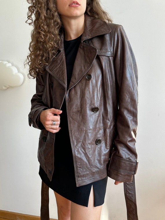 Belted coat short hot sale