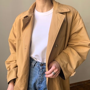 Vintage oversized coat in yellow