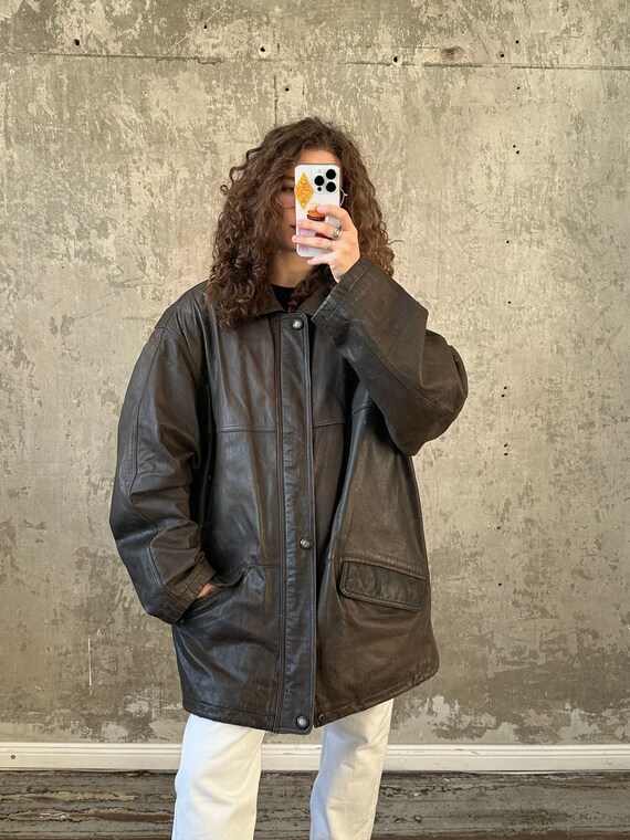 Veste en cuir vintage deals