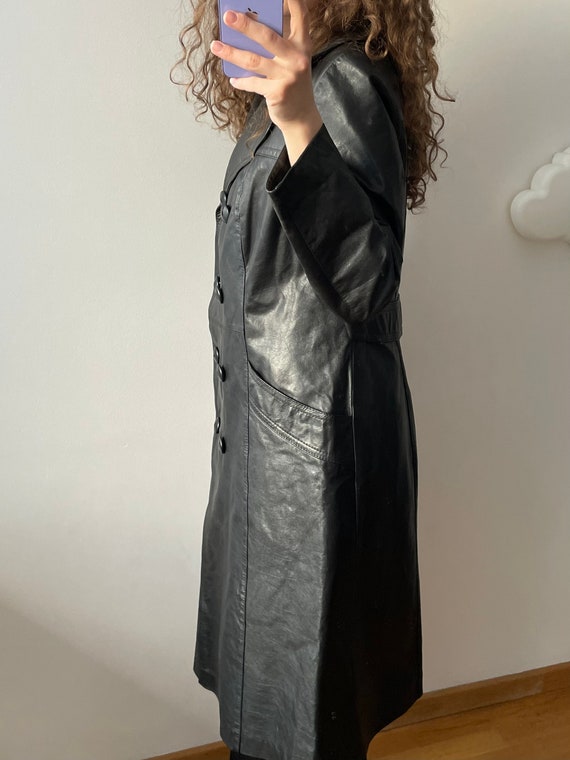 90s ヴィンテージ 本革 レザーコート オーバーサイズ ブラック Yahoo!オークション - S / 80s 90s CACCIA LEATHER 本革 レザー