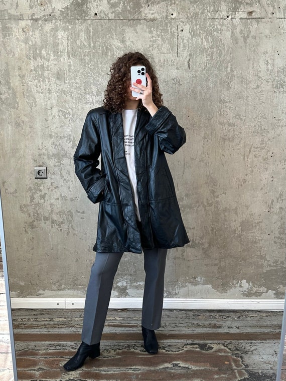Vintage 90s Leather Jacket in Black, Short Leather Coat - Etsy Canada Vintage 90s Leather Jacket in Black, Short Leather Coat - Etsy Canada