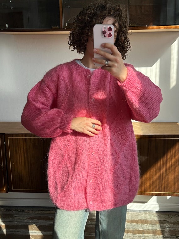 Mohair sweater jacket 80s cardigan sweater hotsell