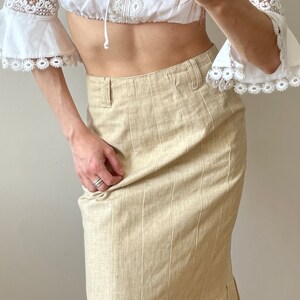 Elastic Waist Linen Mermaid Skirt