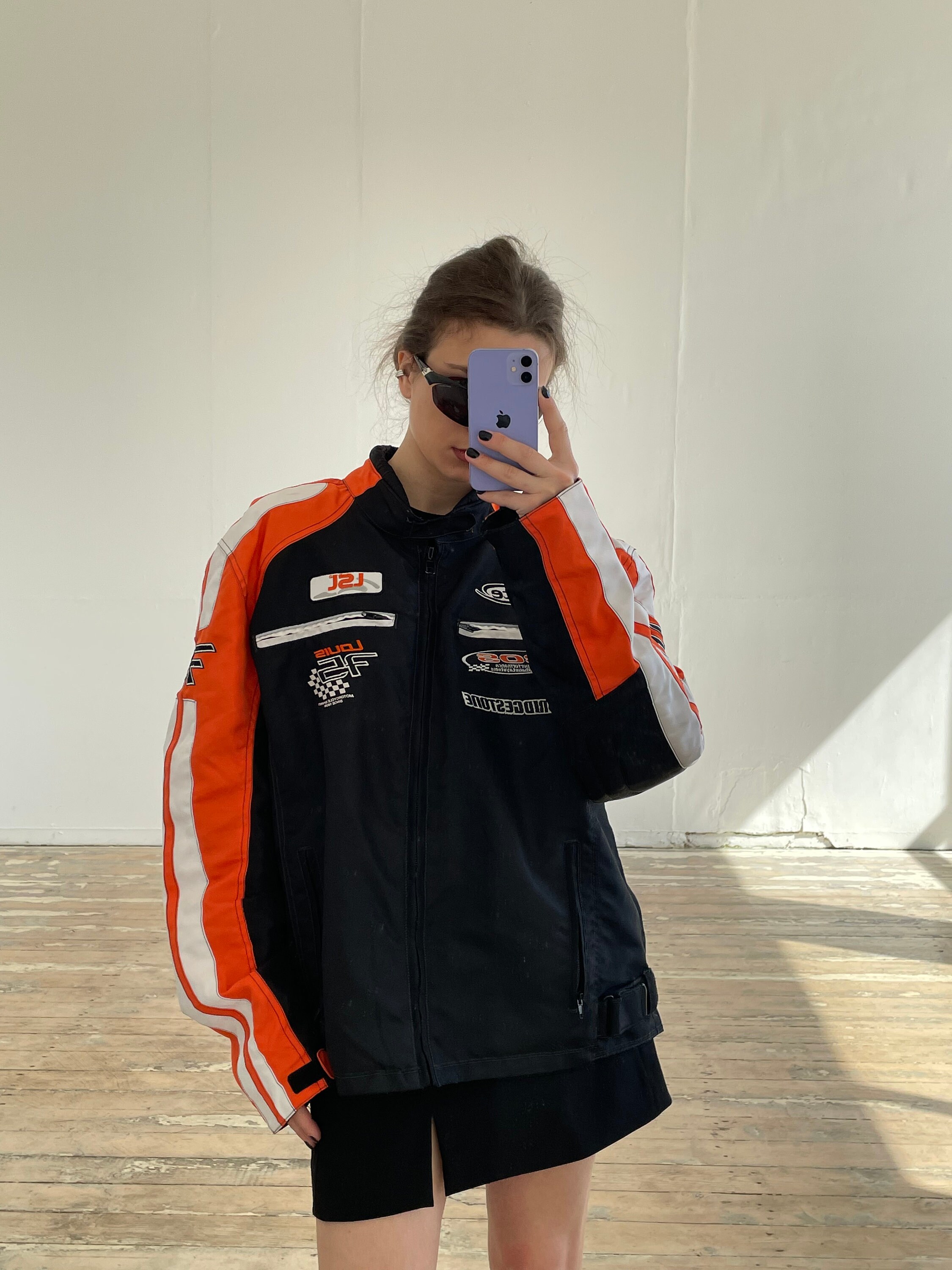 Veste moto textile vintage shop