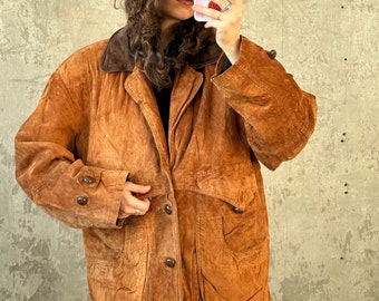 ジャケット・アウター 90's vintage Suede Leather G9Jacket 90s vintage suede leather jacket grunge